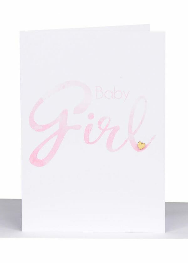 baby girl card pink