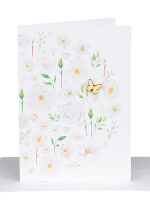 White flowers card