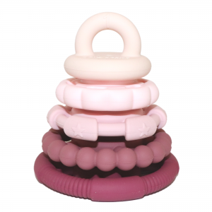 dusty pinks teether stacker toy