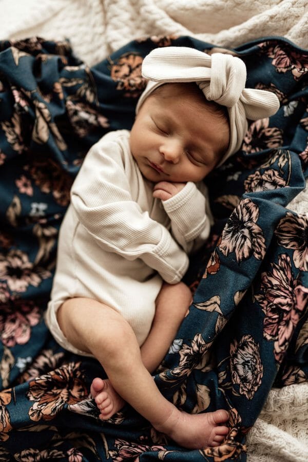 creamy white halo baby ribbed topknot headband snuggle hunny kids