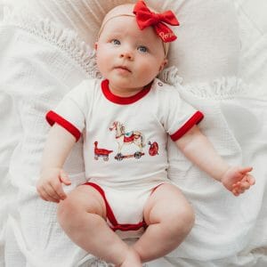 Christmas vintage toys bodysuit by Child of Mine